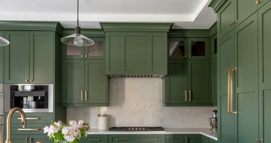 Ideas for Green Kitchen Cabinets with Gold Hardware