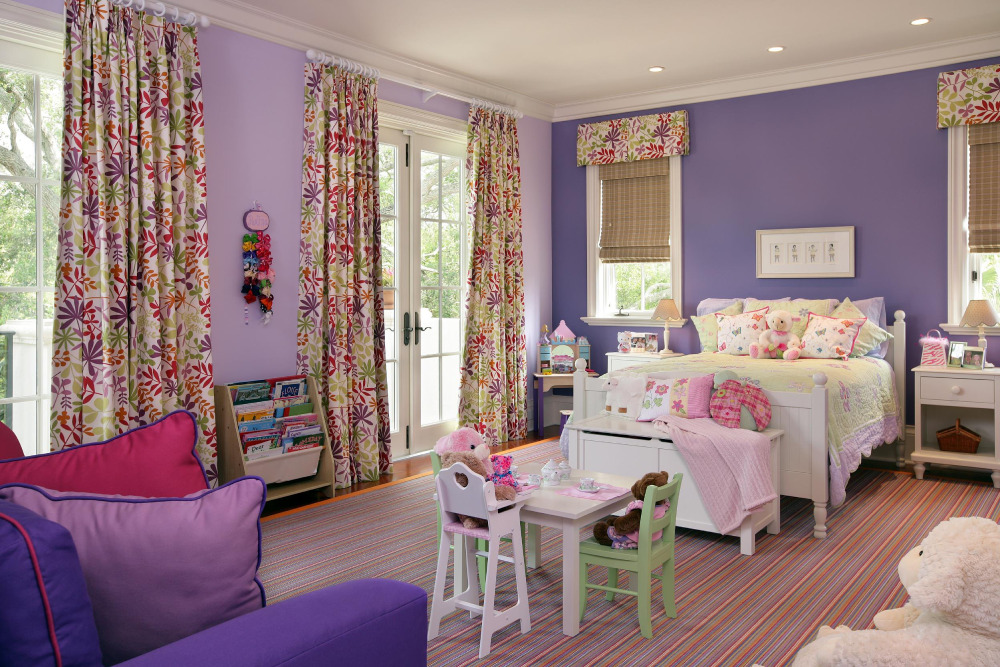 What Color Curtains Go With Purple Walls