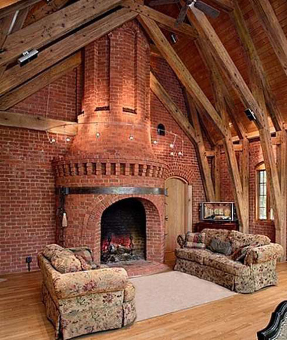 Brick And Stone Wall Ideas For A House's Interiors 28