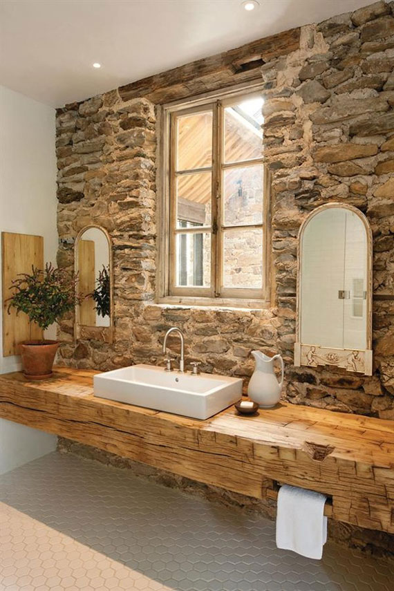 Brick And Stone Wall Ideas For A House's Interiors 8
