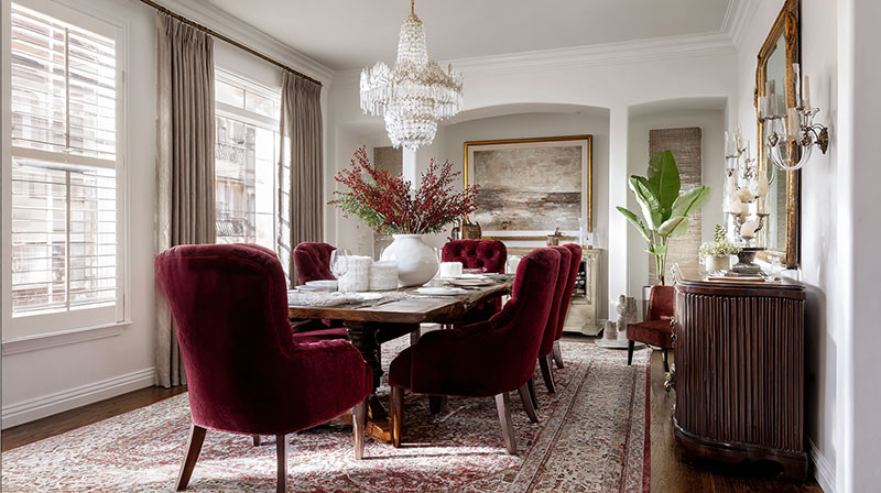 Dining Room Combinations With Maroon