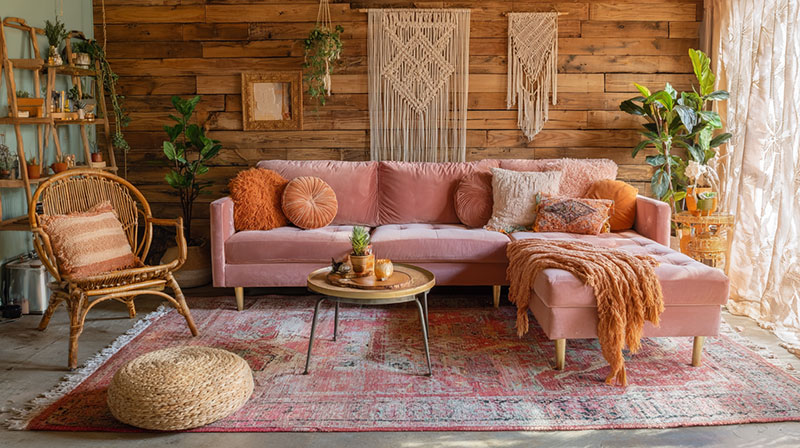 How Does Light Pink Work in Bohemian Spaces