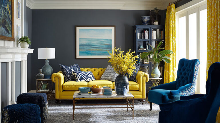 What colors go with blue? Blue paint ideas for your interiors