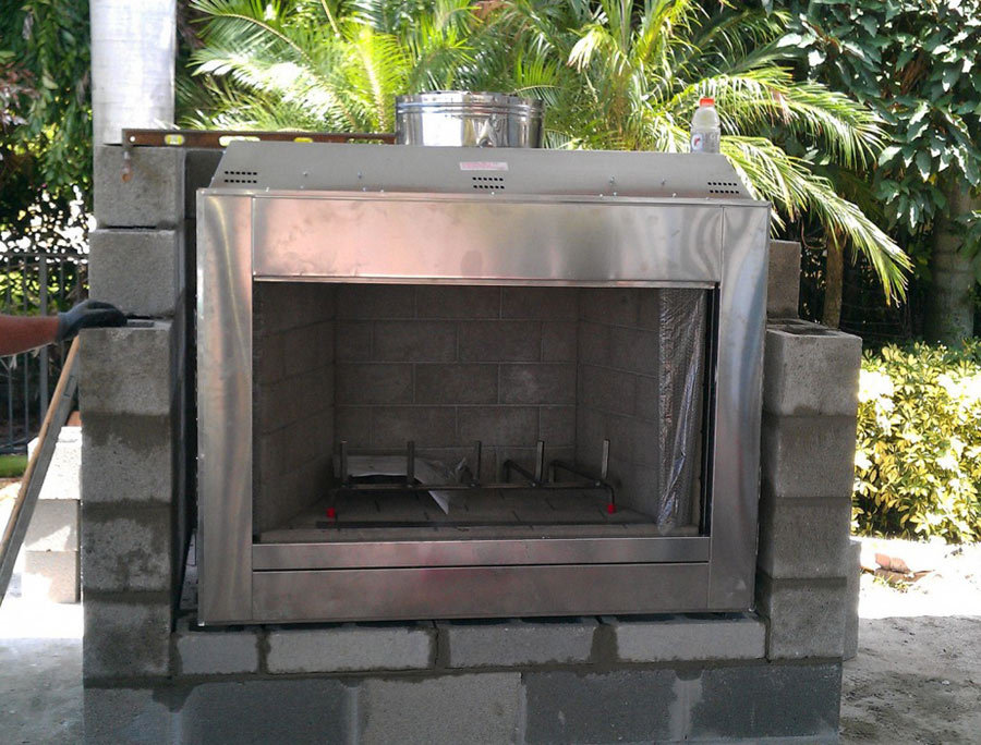 Outdoor Fireplace step by s