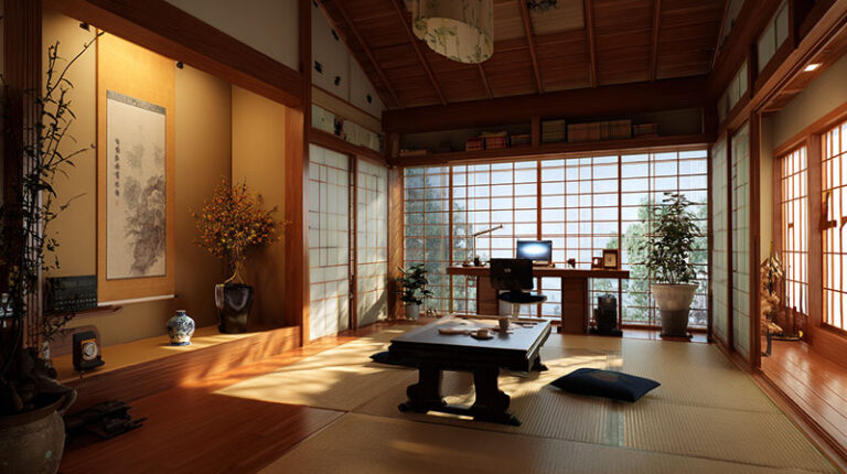 Japanese Home Office Design Ideas: Work with Zen