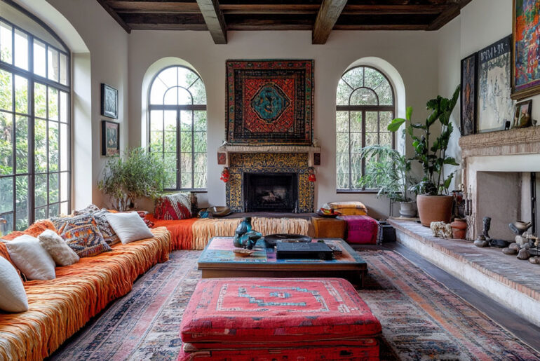 Boho style home decor