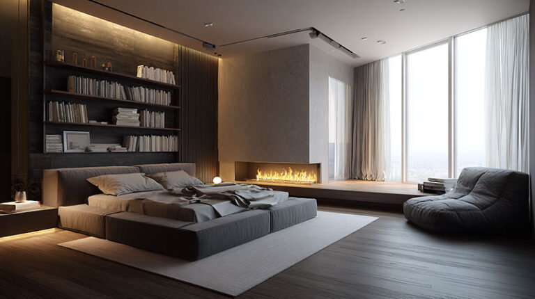 Minimalist Apartment Textured Glass Design