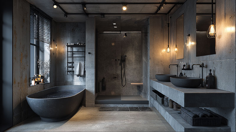 What Industrial Minimalist Elements Work in Bathrooms