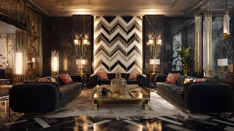 Deco Color Work How Chevron Patterns Shine in Art Deco Spaces