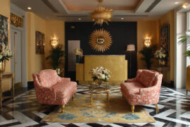 stylized floral patterns in Art Deco