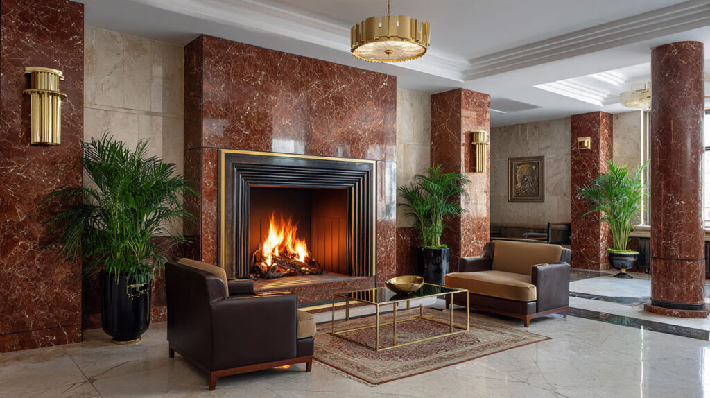 Art Deco Fireplace Design That Warms in Style