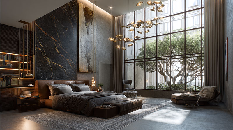 High Ceiling Bedrooms