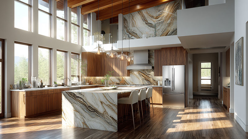 High Ceiling Kitchens