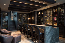contemporary home bar design