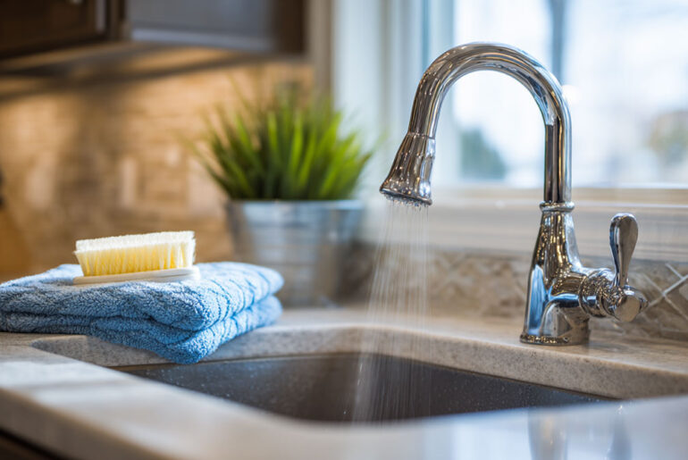 how to clean gunk out of kitchen sink drain