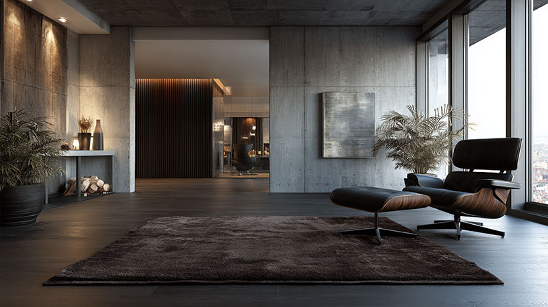 Dark Brown Rugs on Dark Brown Floors