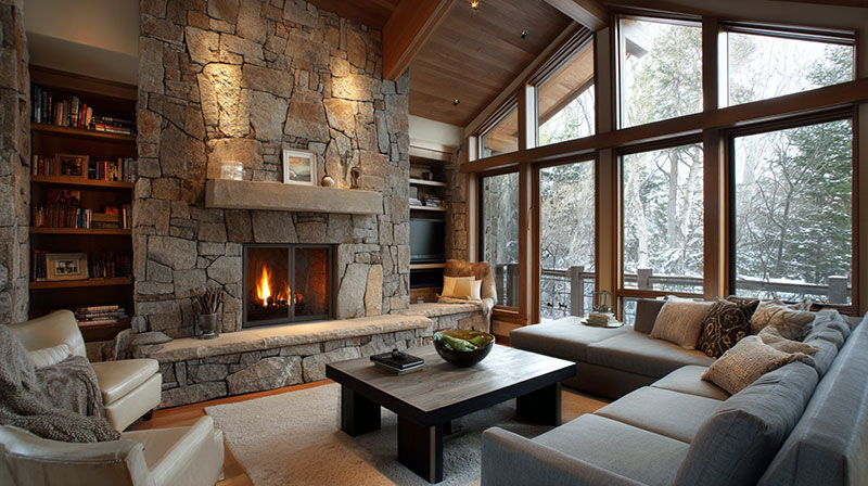 Small Rooms With Stone Fireplaces