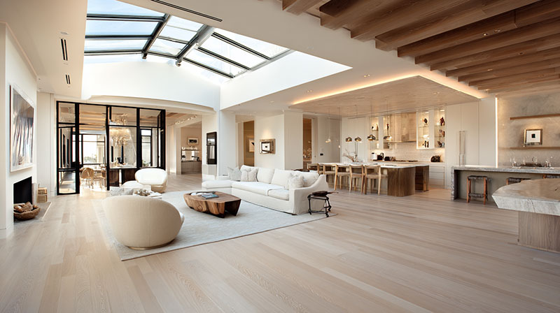 What Color Furniture Works in Open-Plan Spaces With Light Wood Floors