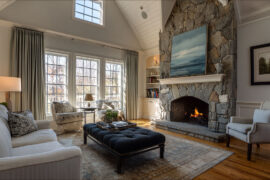 paint colors that go with stone fireplace